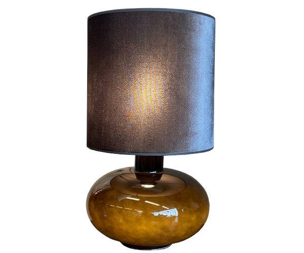 Sandy Mini bordlampe - mørkegrå velour skærm.
