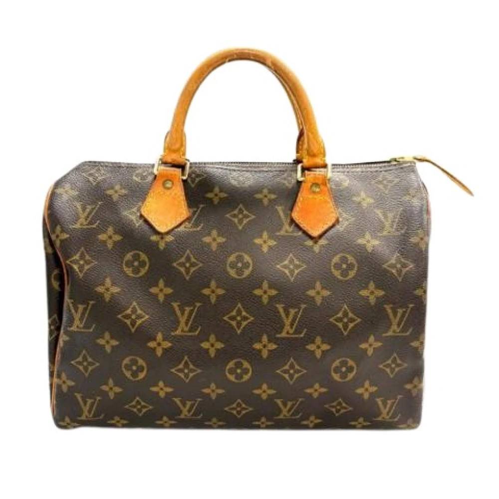 Louis Vuitton Vintage Pre-owned Monogram Canvas Håndtaske - Vintage - Dame - Brun - ONE SIZE - Læder