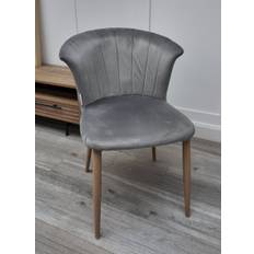 Elsa Velvet Dining Chair - Grey