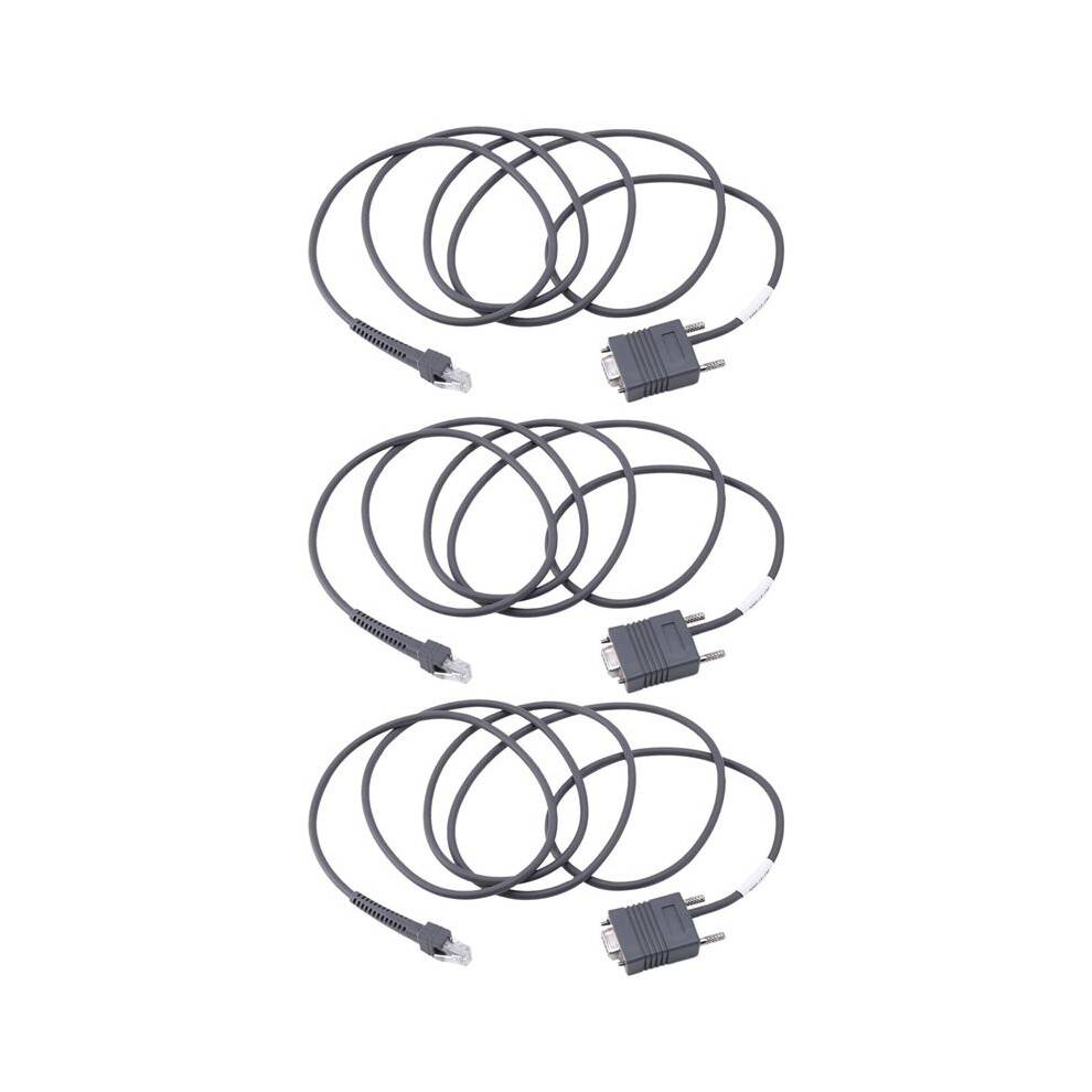3X LS2208 RS232 Serial Cable CBA-R01-S07PAR for Symbol Barcode Scanner LS2208 6.5 Feet