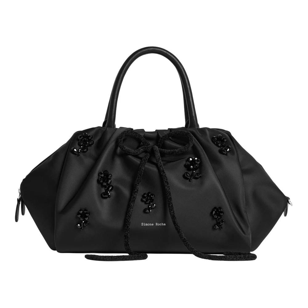 Simone Rocha Håndtaske med broderede dekorationer - Tasker - Dame - Sort - ONE SIZE -