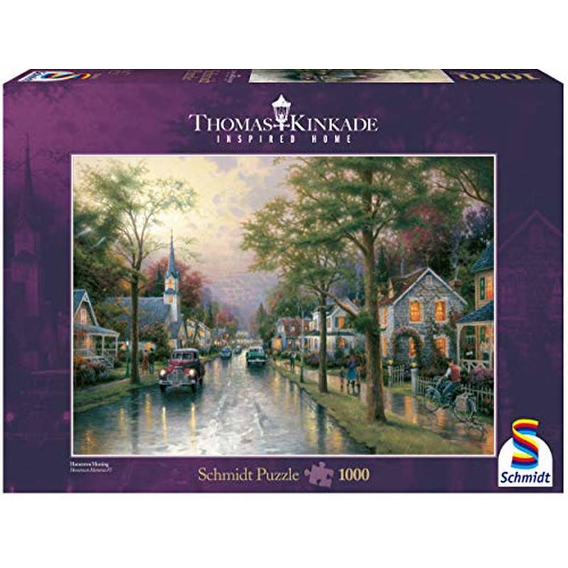 Schmidt Spiele - Thomas Kinkade, Morgen in der kleinen Stadt, 1000...