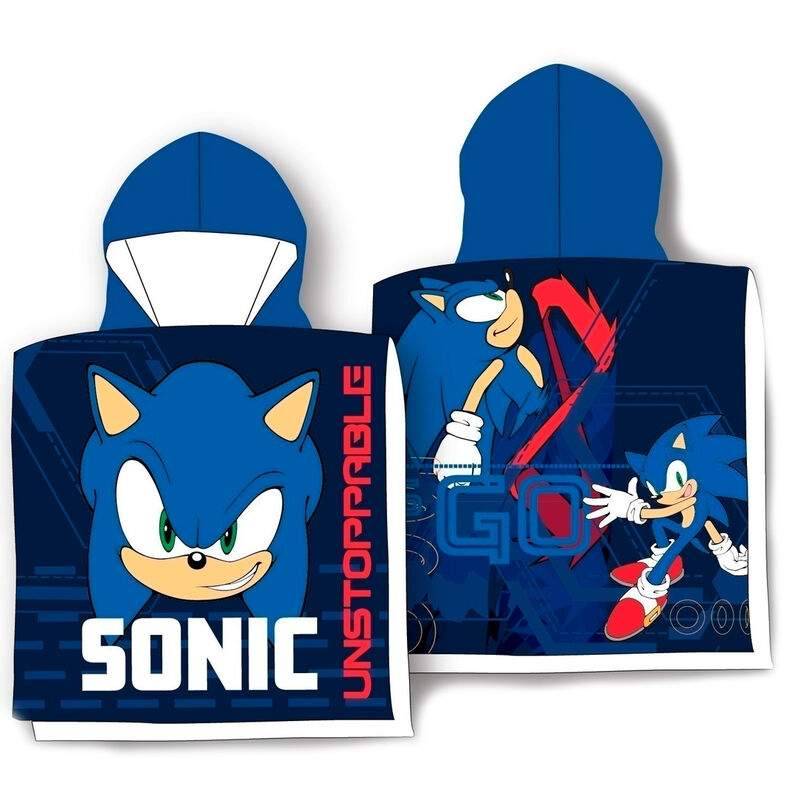 Sonic The Hedgehog bomullsponchohandduk
