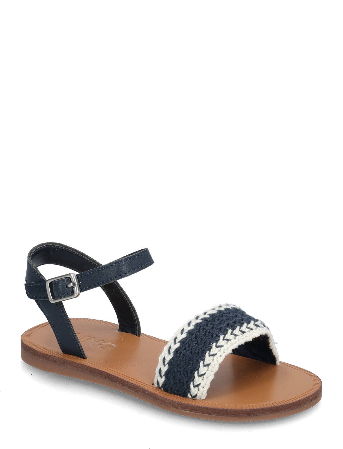 MANGO Sandals With Braided Strap | Navy | 24