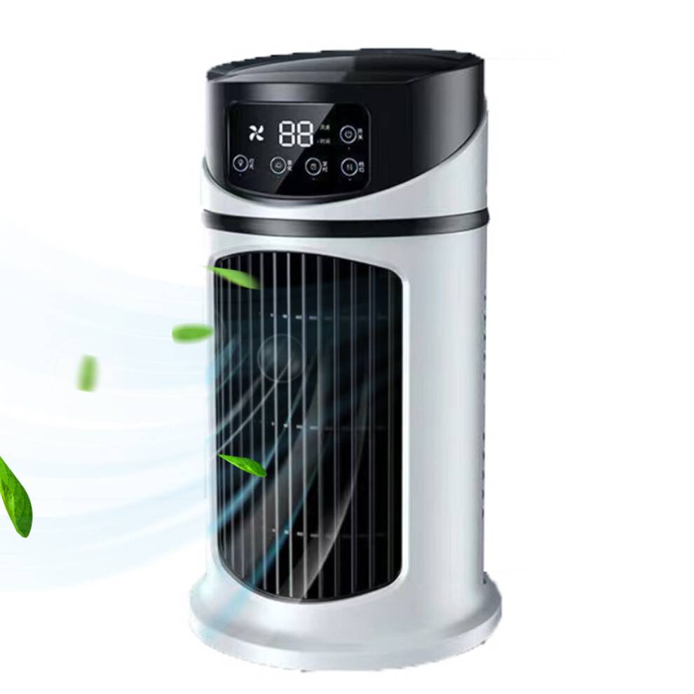 Genopladeligt, multifunktionelt, bærbart klimaanlæg, timerfunktion, køleventilator til sommerbrug, velegnet til hjemmekontor,