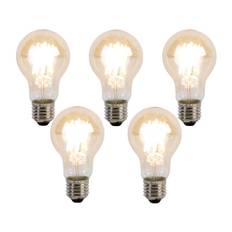 Sæt med 5 dæmpbare E27 Kelvin LED-pærer A60 Goldline 8W 806lm 2000-2700K