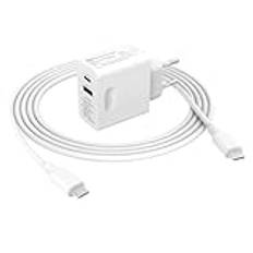 Snabb laddare GaN 2.0 Tech USB C PD 3.0 nätladdare för IPhone 15 Pro Max Plus 14/13, Mac Book Pro/Air, Ipad Pro, Galaxy S23 Ultra Plus S22/Pixel 7 6, Huawei, Xiaomi, Lenovo, HP, ASUS 67W 65W