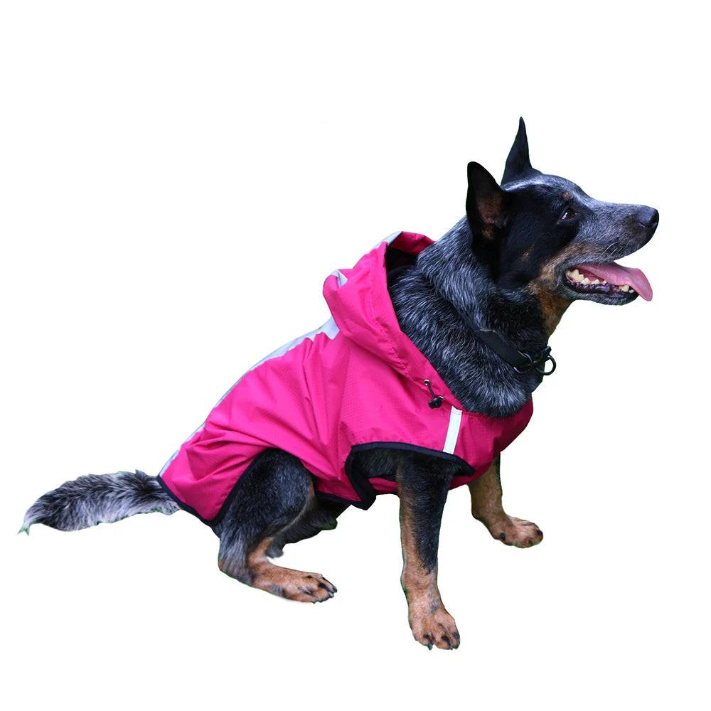 Reflective Waterproof Dog Raincoat Jacket - Red / S (S)