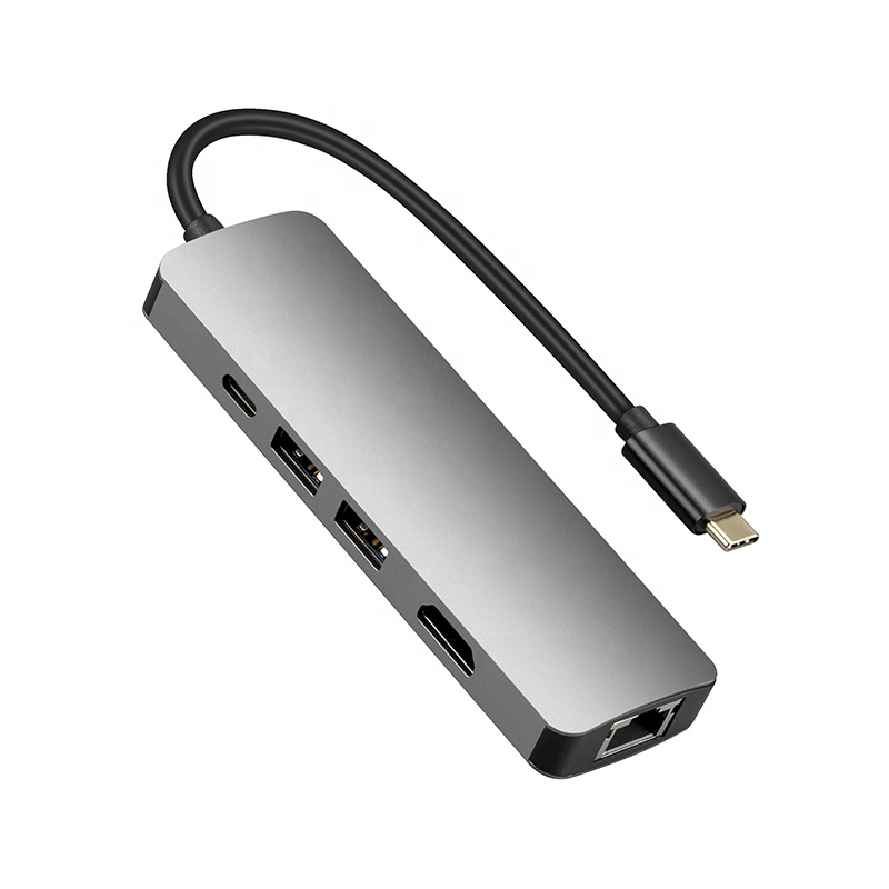 USB C Adapter Hub Multiport HDMI USB Ethernet - J17