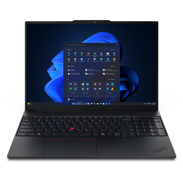 Lenovo ThinkPad E16 Gen 4 Intel® Core 3 304-processor LPE-kärnor upp till 3,30 GHz P-kärnor upp till 4,30 GHz, Windows 11 Home 64, 256 GB SSD M.2 2242 PCIe Gen4 TLC Opal