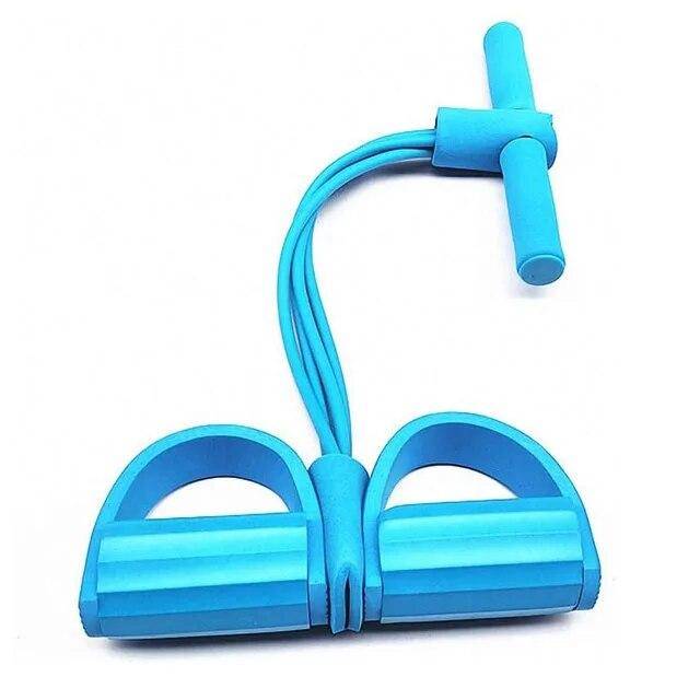 Fitness Gym 4-rörigt motståndsband Latex Pedaltränare Sit-up Dragrep Expander Elastisk Yoga-utrustning Pilates Hemmaträning