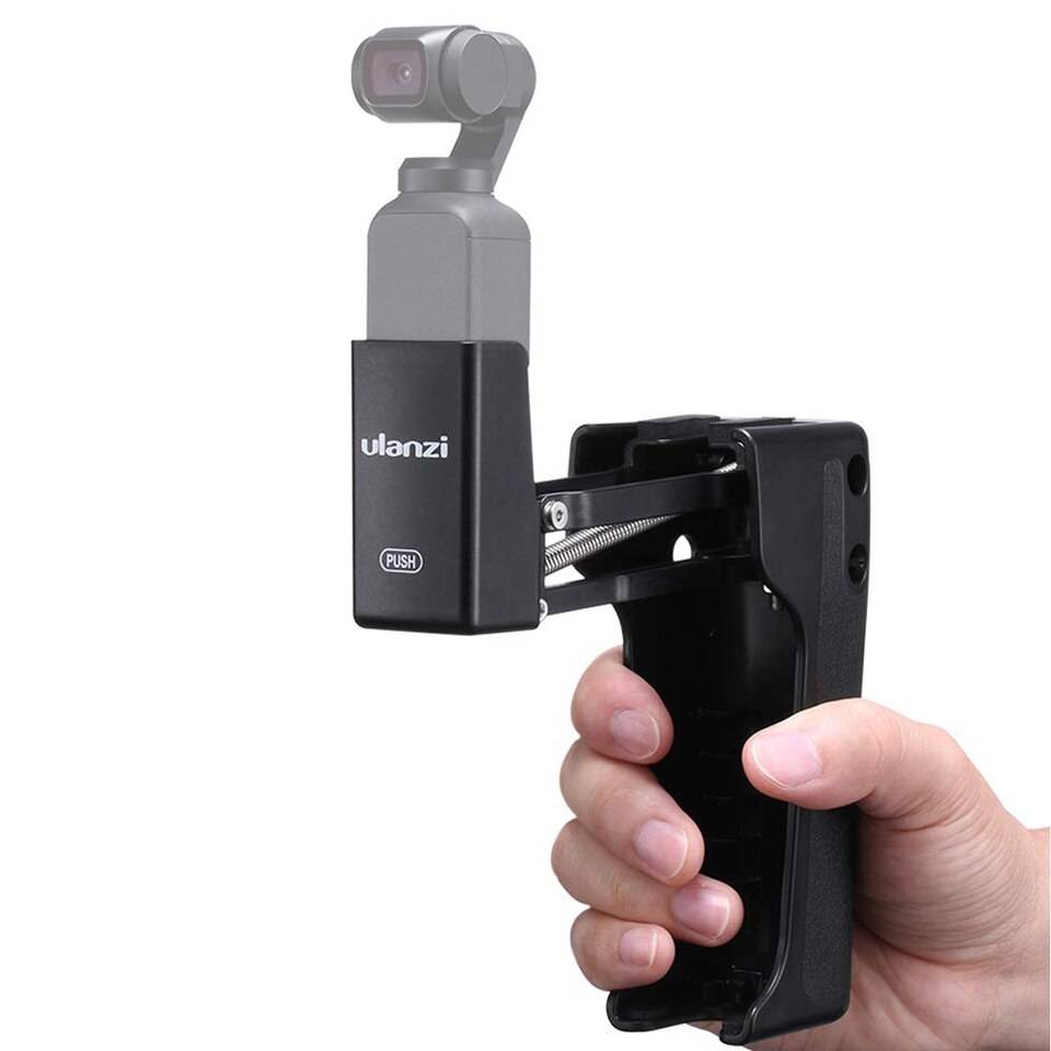 Mini handhållen anti-shake vlog z-axel stabilisator fäste handgrepp för dji osmo pocket gimbal vikbar väska