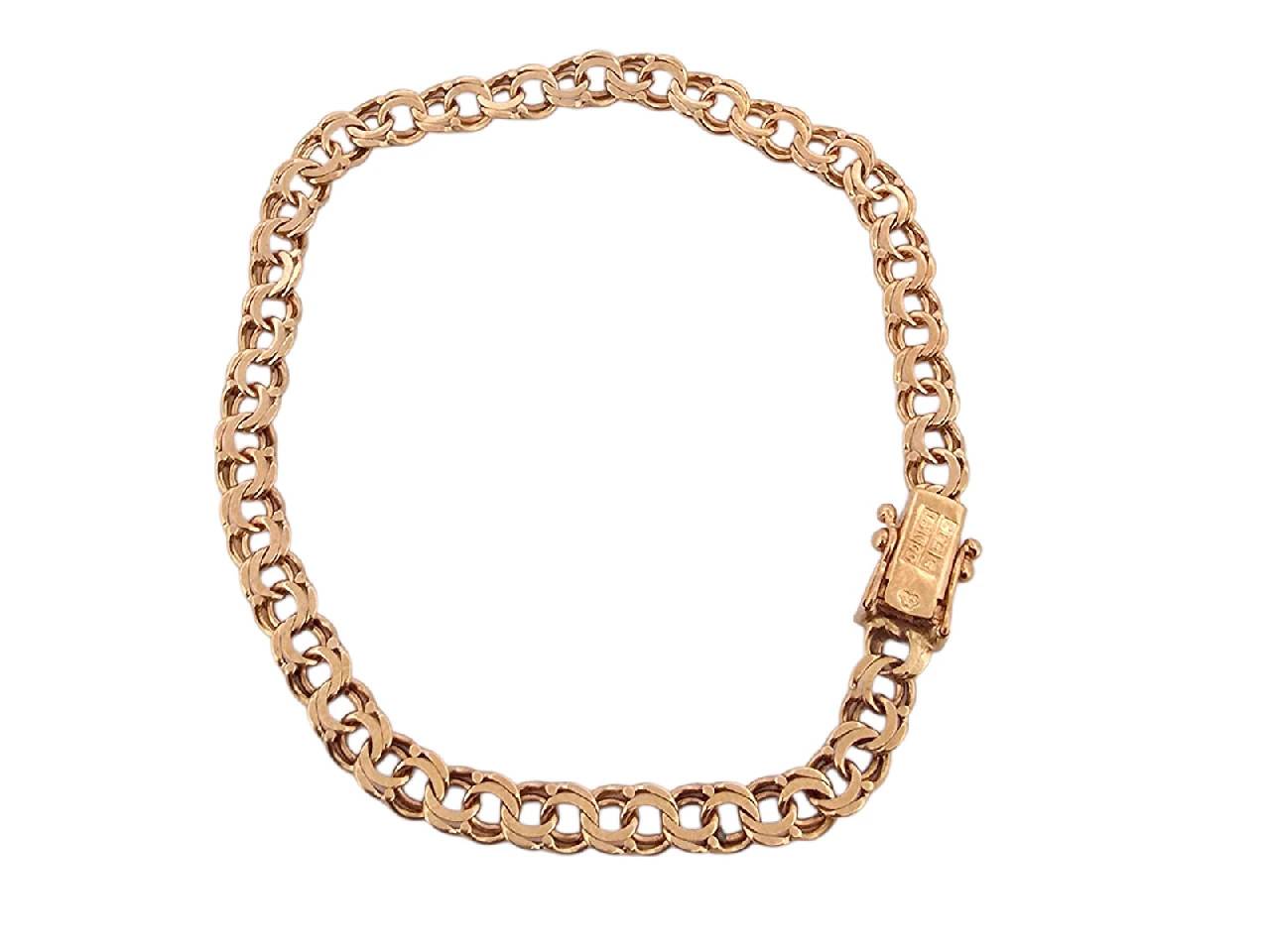 18k Bismarck armband 8,9 gram 19cm