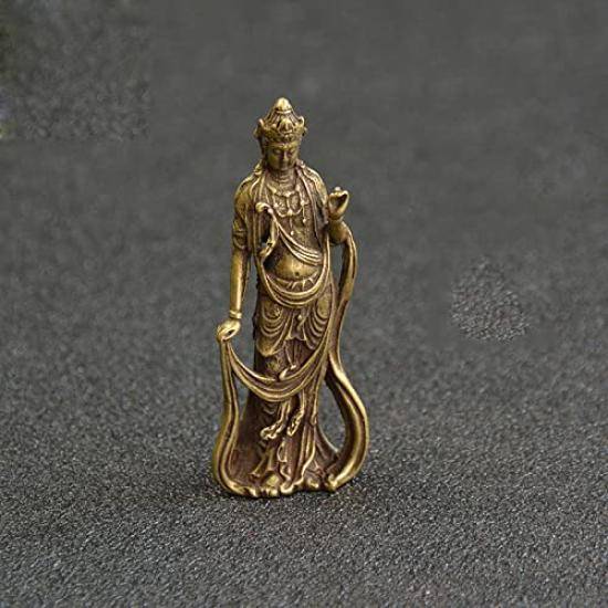 miniature Mini Seishi Bodhisattva standing statue height width depth Made of brass in the year of the Zodiac guardian main image Zodiac object Object