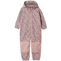 Name It Softshelloverall m. Fleece - Noos - NmfAlfa - Woodrose/B - Name It - 1½ år (86) - Softshell