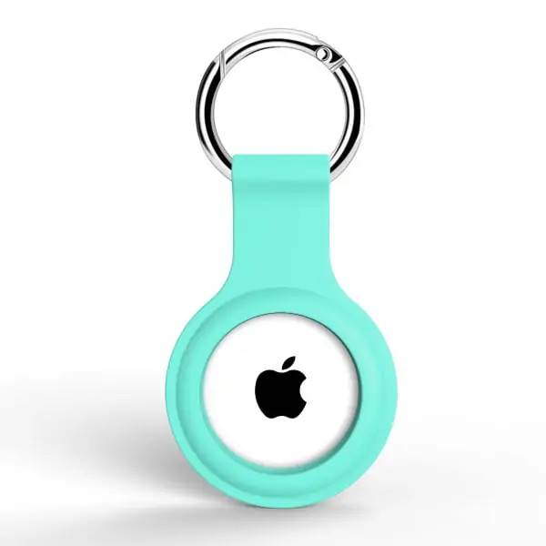 Apple AirTag nøglering i blød og holdbar silikone. Mintgrøn..