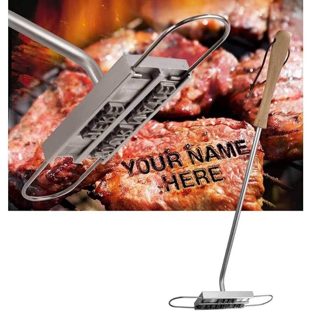 BBQ Grill Grillbrændejern med 55 aftagelige bogstaver Gør-det-selv Kød Bøf Burger BBQ Værktøjssæt
