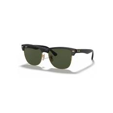 Ray-Ban CLUBMASTER OVERSIZED Solglasögon Black On Gold Montura Grön Lentes 57-16