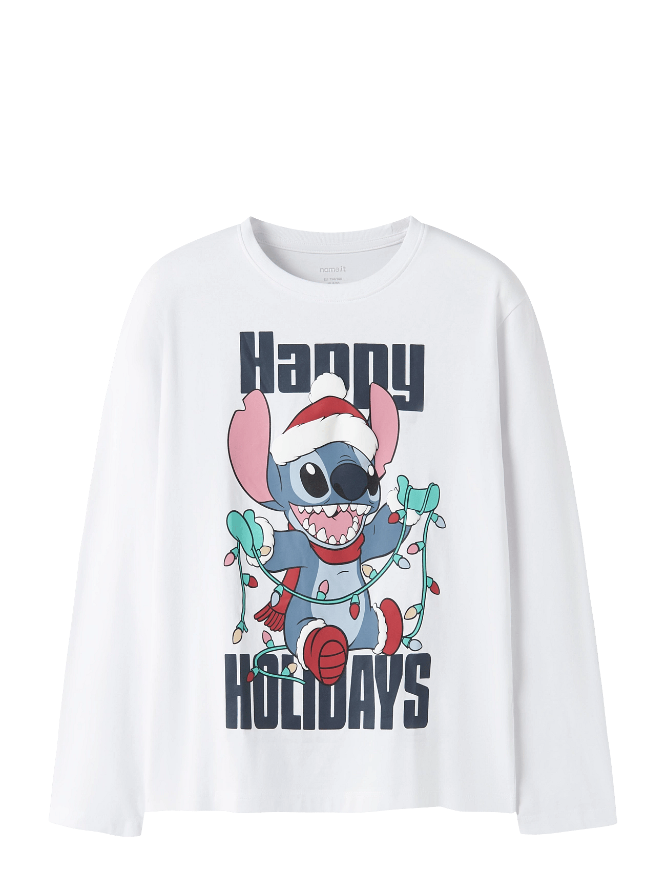 name it Nkfsyra Stitch Ls Nreg Top Box Wdi - White - 146-152