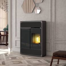Edilkamin Bild med topudgang (9,1 kW) Sort glas