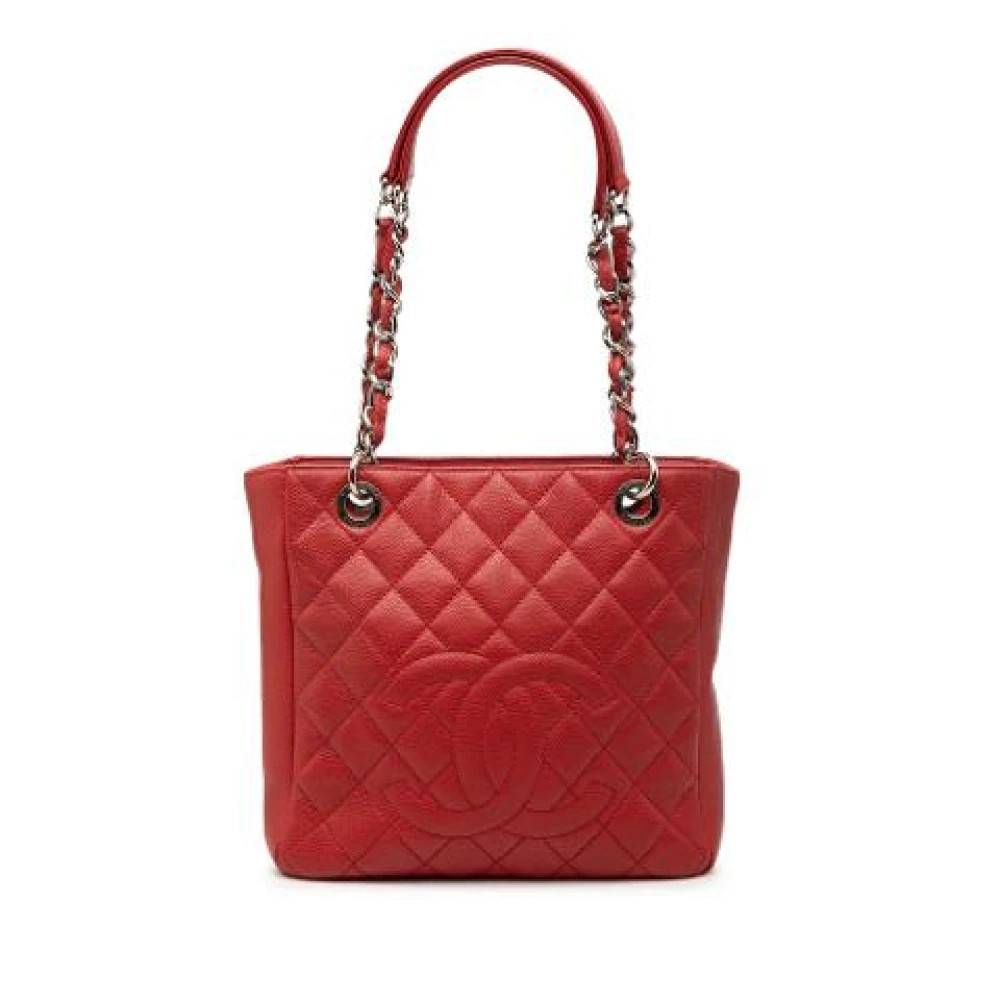 Chanel Vintage Pre-owned Quilted Caviar Læder Tote - Vintage - Dame - Rød - ONE SIZE - Læder