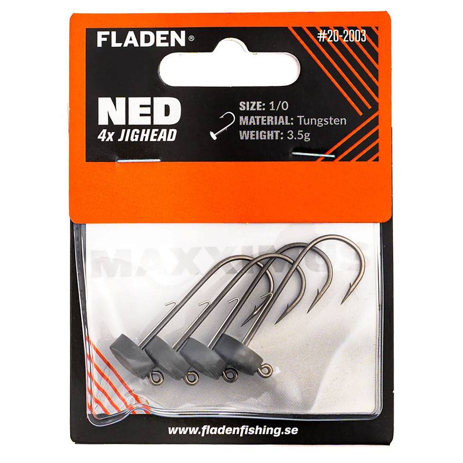 FLADEN NED Maxximus Jig heads 4p 3.5g 1/0 tungsten