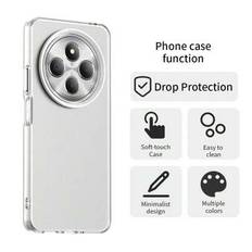 Skyddande telefonskal som känns mot huden för Redmi 14C, 14R, A5, A4, A3, A3X, A3 Pro, Redmi 13C, 13R, 13, Note 14 Pro+, Note 13 Pro+, 13R, Note 12, 1 - Vitt (Multi-size)