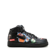 Nike - Air Force 1 MID 07 / Supreme sneakers - unisex - läder/läder/gummi - 13 - Svart