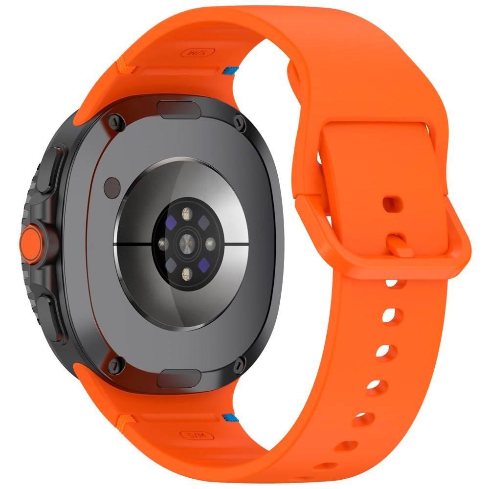 EIDERWOOD Samsung Galaxy Watch 8 / 8 Classic (40 / 44 / 46mm) Silikon Rem m. Söm - Orange