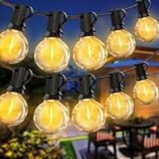 VIFLYKOO Ljusslingor för utomhus- och inomhusbruk, 30 m 50 + 5 LED ljuskedja utomhus elm, ljuskedja glödlampor utomhus inomhus vattentät väderbeständig för trädgård terrass, balkong, gård,