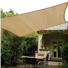 Solsejl firkantet, beige 3 x 3 meter