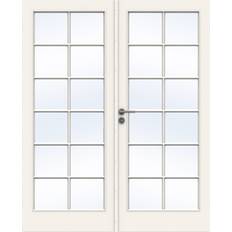 Fransk dør fra Swedoor, Style/Easy SP12, Dobbelt dør, Hvid NCS S0502-Y, Clever-line, M15x20