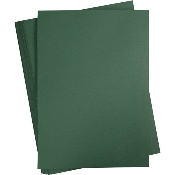 Färgad Kartong - mörkgrön - A2 - 180 g - 100 ark