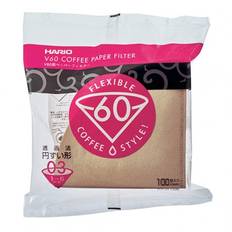 Hario V60 kaffe papir filter, ubleget, 3 kops 100 stk