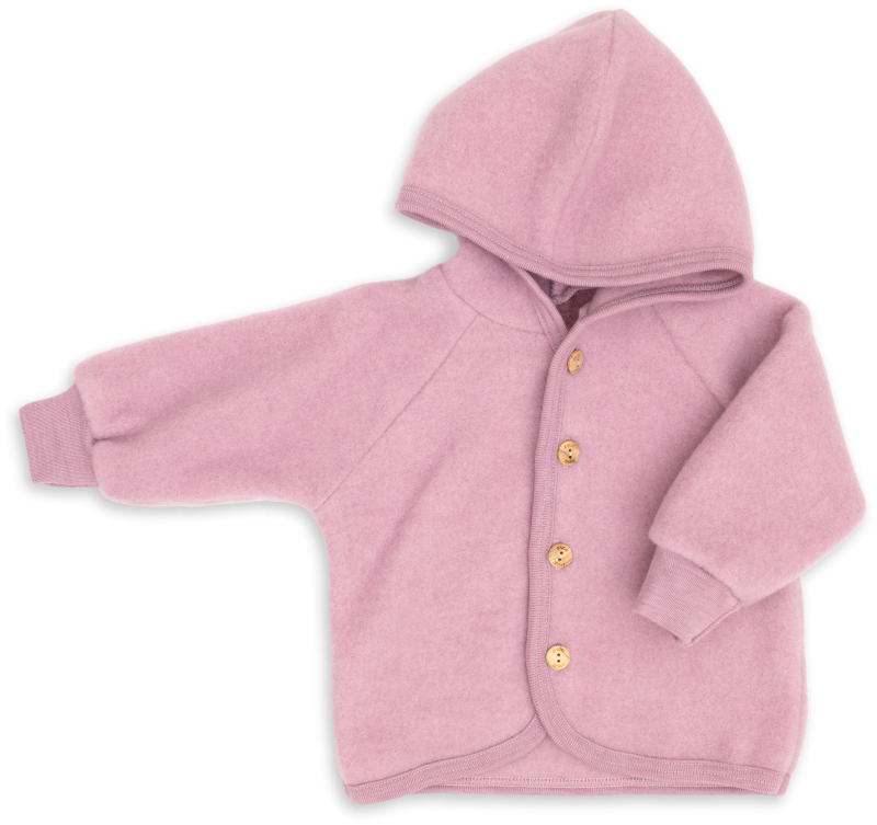 Engel | Hooded jacket - rosewood marl - 62/68