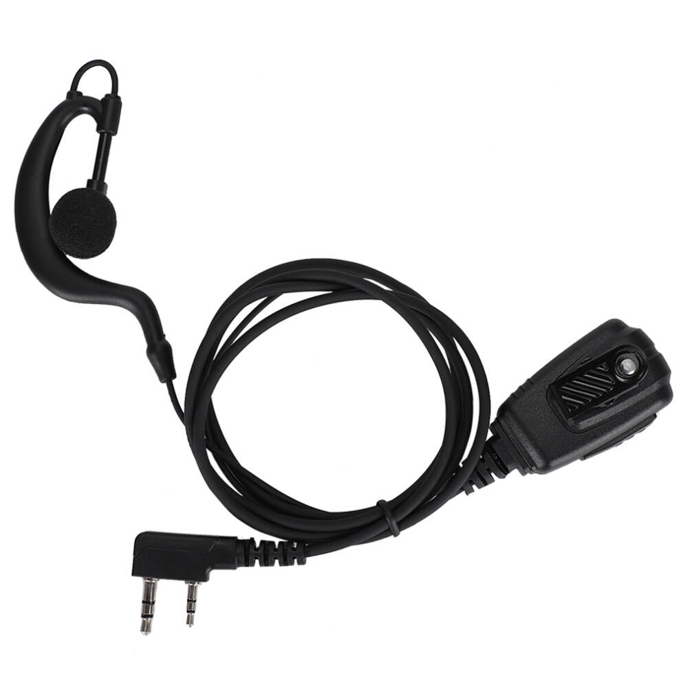 Walkie-talkie-ørestykke med mikrofon, G-formet design, komfortabel pasform, støjisolering, stor PTT-knap til Motorola-radio,