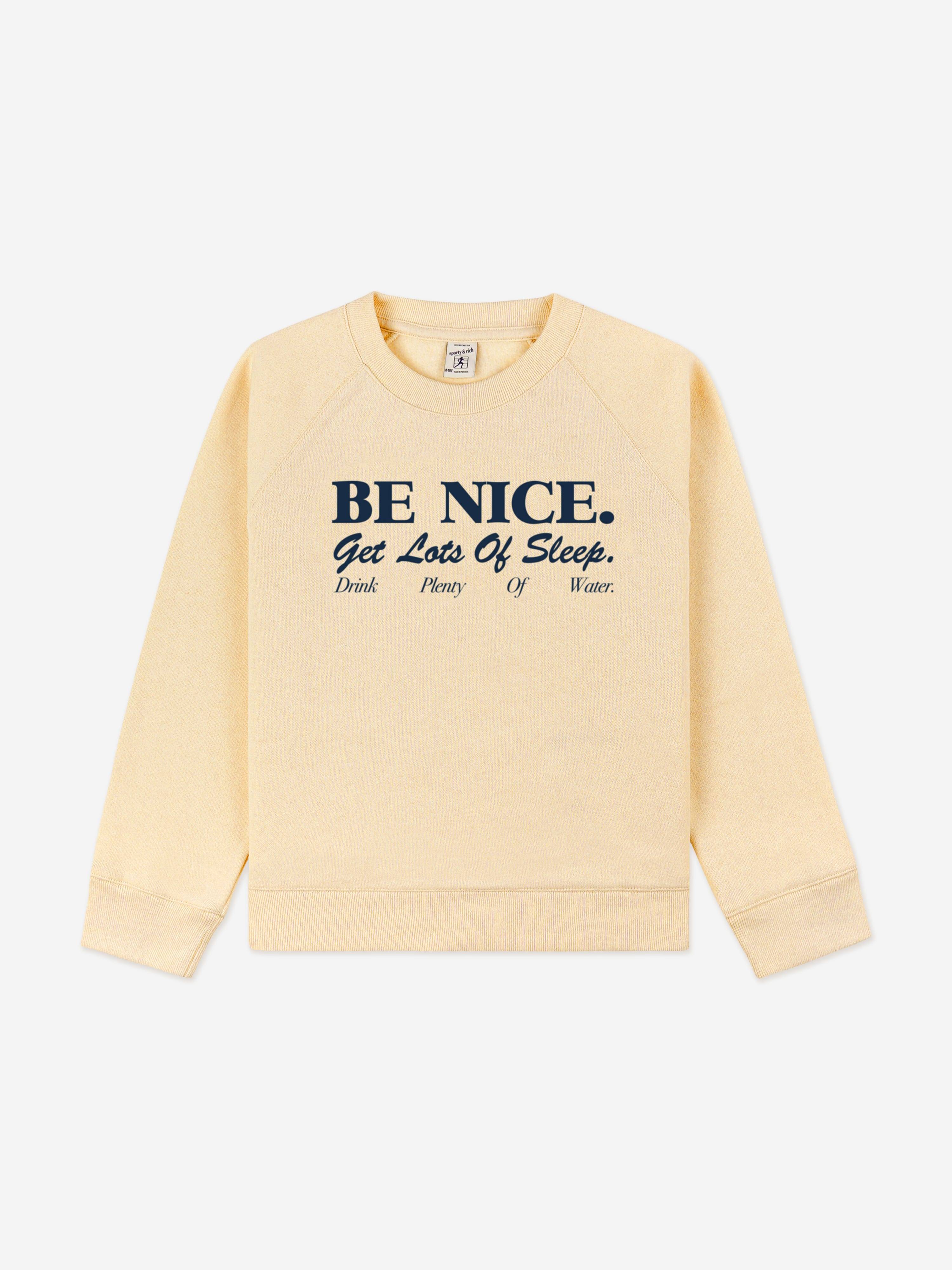 Sporty & Rich Kids Be Nice Crewneck Sweatshirt in Yellow - Multicoloured / 6 - 8 Yrs (6 - 8 Yrs)