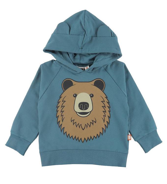 DJUR Hoodie - AnimalBellow - Dark Slate Brun Björn - DYR- Cph - 5 år (110) - Hoodie