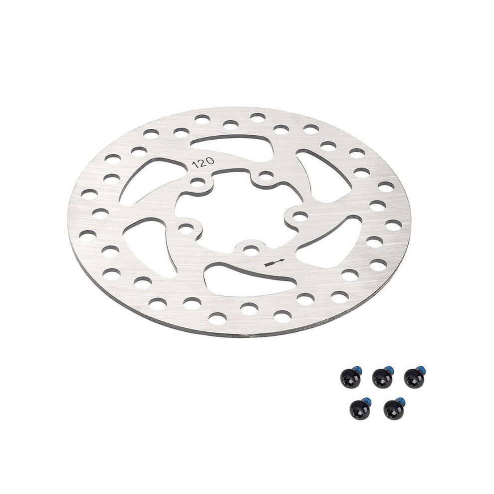 120mm Disc Brake Rotor with 5 Bolts, Stainless Steel Bike Rotor Bicycle Brake Disk for PRO PRO2 Electric Scooter