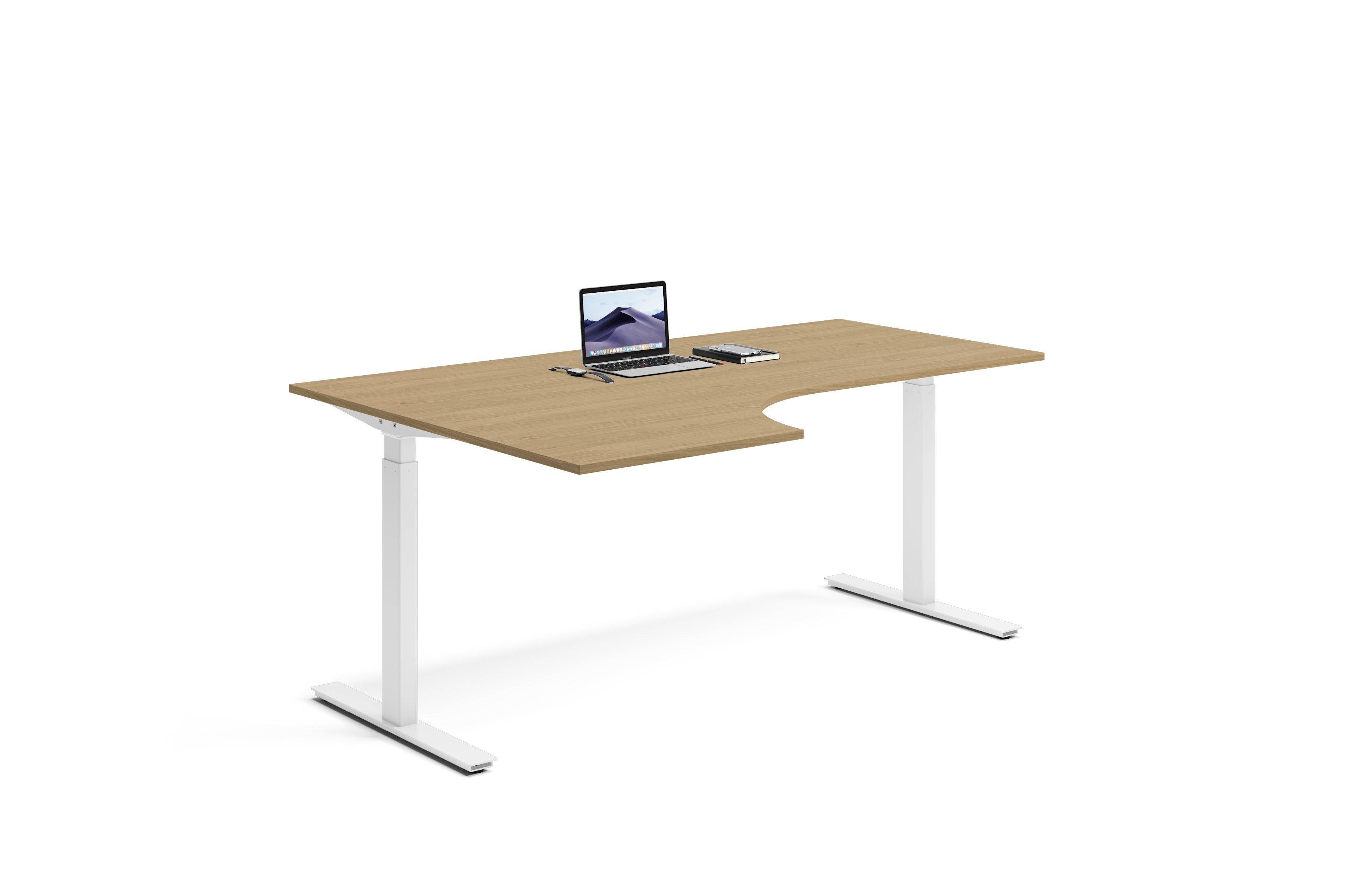 Hjørneskrivebord Venstre 180x120x80cm - Ergofunk Smart