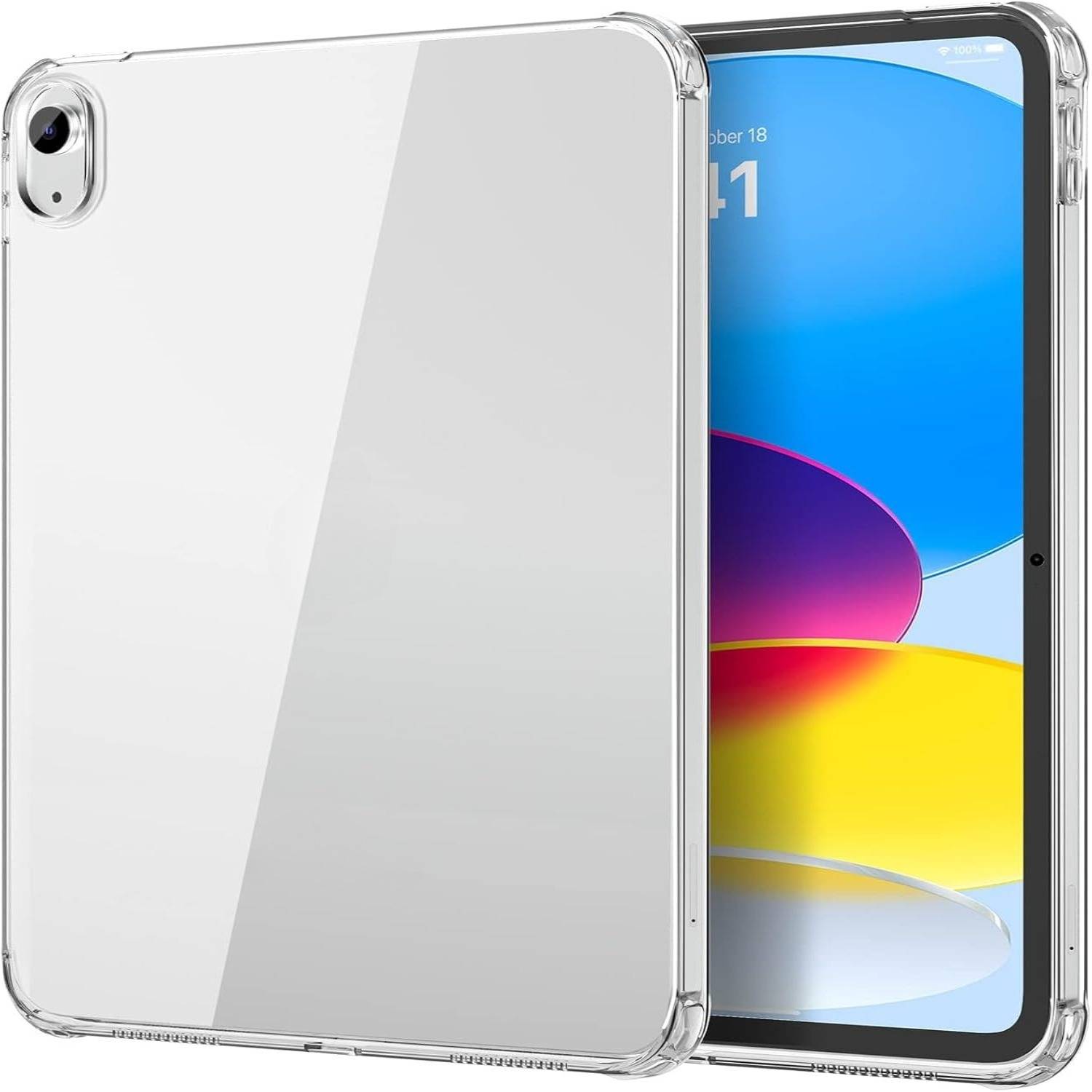 TEMU Compatible For Ipad 7/8/9/10/11th Gen & Air 4/5/6/7 Case, Clear Ultra Slim Lightweight Tpu Cover With Shockproof, Anti-scratch Slim Tablet Case Compatible For Ipad 7/8/9/10/11th Gen & Air 4/5/6/7