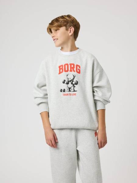 Björn Borg Borg Oversized Sweatshirt Grå, 122-128