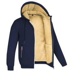 Ytterplagg för herrar Hoodie med dragkedja, Marinblå / L
