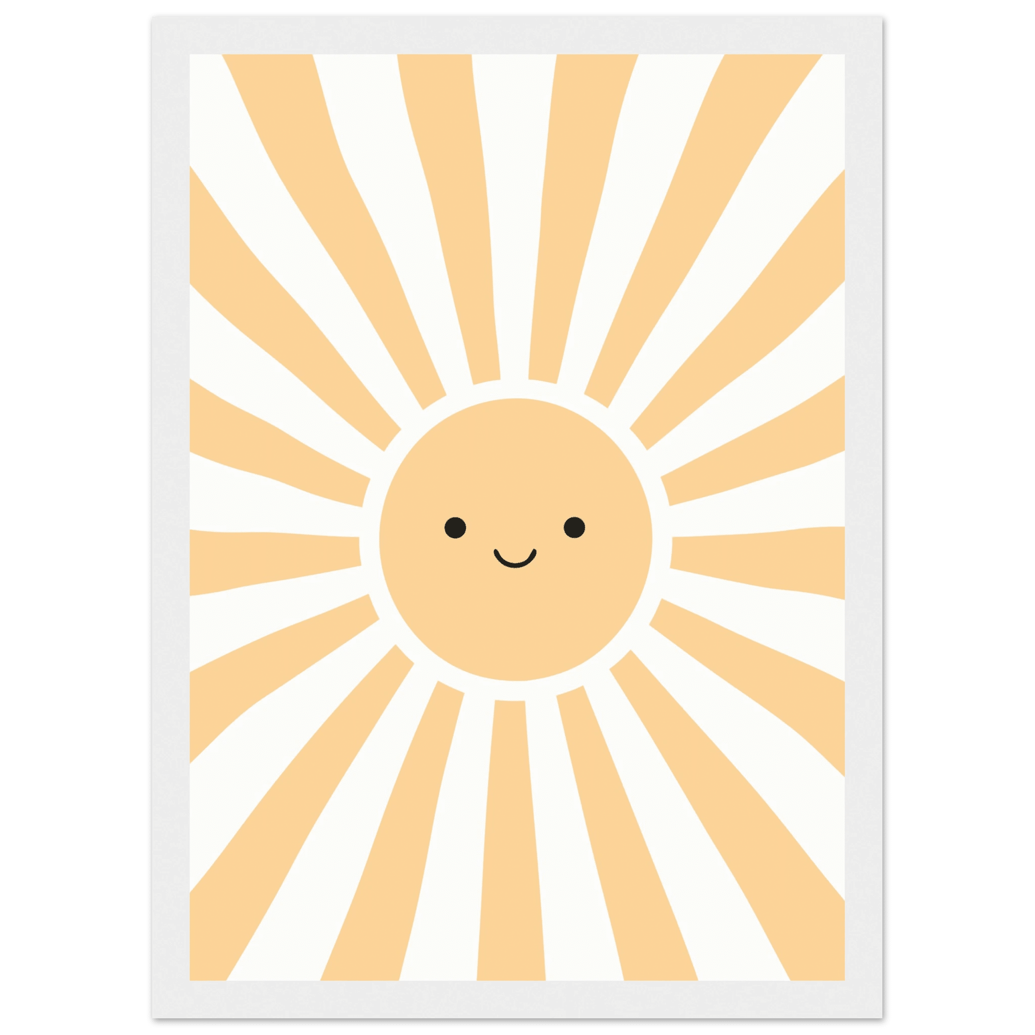 Solposter-21x29.7 cm / 8x12" / Med ram / Vit