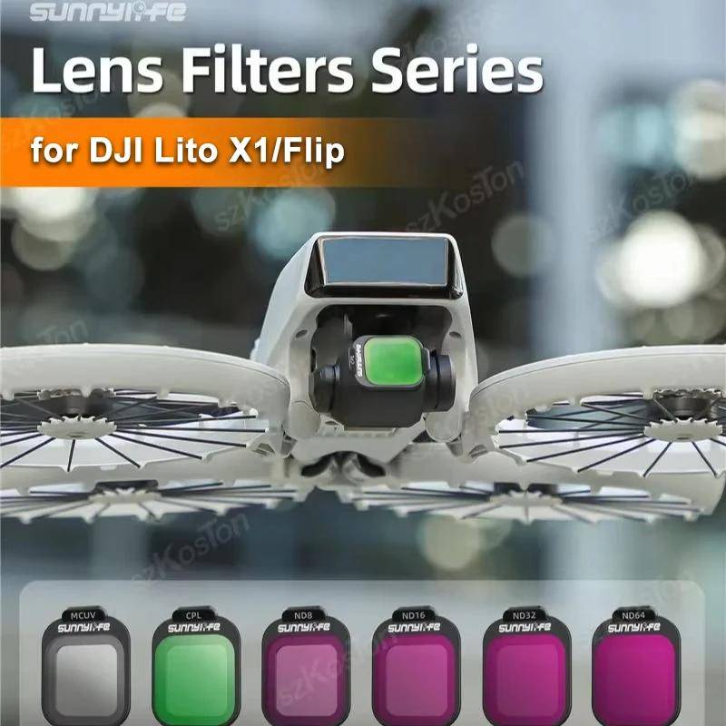 Objektivfilterkit för DJI LITO X1/Flip CPL UV ND8 ND16 ND32 ND64 ND-filter Lättvikts Kamerofilter för DJI Drönartillbehör