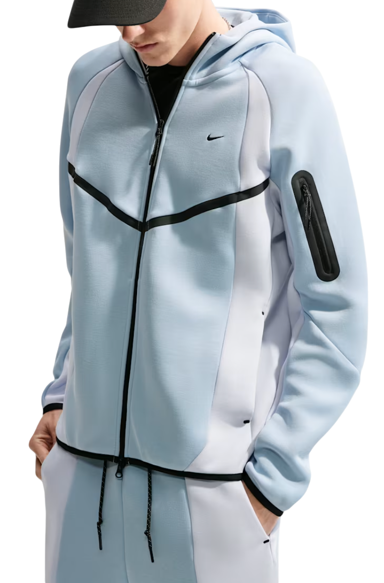 Nike Tech Fleece Windrunner | Sweatshirt med hætte | Herre | M | Blå