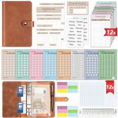 Budget Planner Deutsch Geld Sparen - Bugetplaner Startset mit 8 Sparchallenges - Finanzplaner Haushaltsbuch - Geld Organizer Sparbuch - Cash Stuffing - Budget Binder A6 - Sparen mit Umschlagmethode