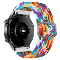 Samsung Gear S3 / Galaxy Watch 46mm Flettet Nylon Rem - Multifarvet
