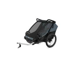 Thule Chariot Cab 2 Cykel Barnvagn Grå, Rymlig cykelvagn