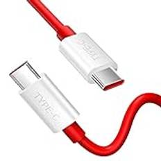 ACOCOBUY Warp laddningskabel 65W för OnePlus 9 Pro 8T, 1.2M USB C till USB C PD snabbladdning USB typ C till typ C-kabel för Pixel 7/6a, supersnabb laddningskabel för Galaxy S23/S22/S21/S20/A53/A33